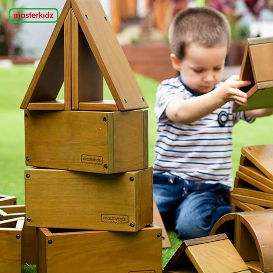 Masterkidz 戶外大型實木空心積木套裝 Outdoor Solid Wood Hollow Block Set