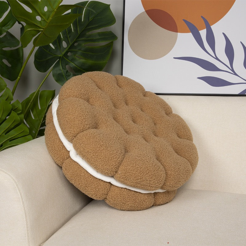 仿真餅乾羊羔絨抱枕 Style Cookie Plush Seat Cushion