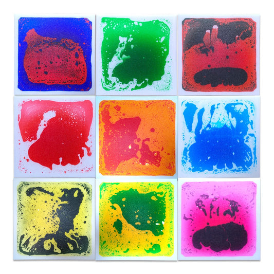 液體感統正方形地墊 九片裝 30cm/40cm/50cm Liquid Sensory Tiles 9-Pack