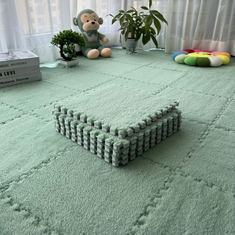 柔軟絨毛拼接泡沫地墊 4塊 Plush Foam Interlocking Floor Tiles 4 pieces