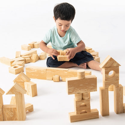 Weplay 軟質木紋積木4cm-68件 Soft Woodgrain Blocks 4cm-68pc