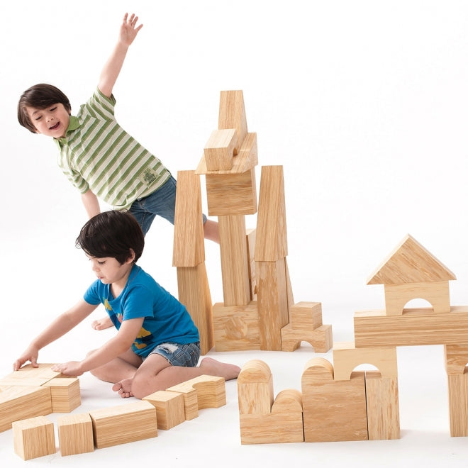 Weplay 軟質木紋積木8cm-56件 Soft Woodgrain Blocks 8cm-56pc