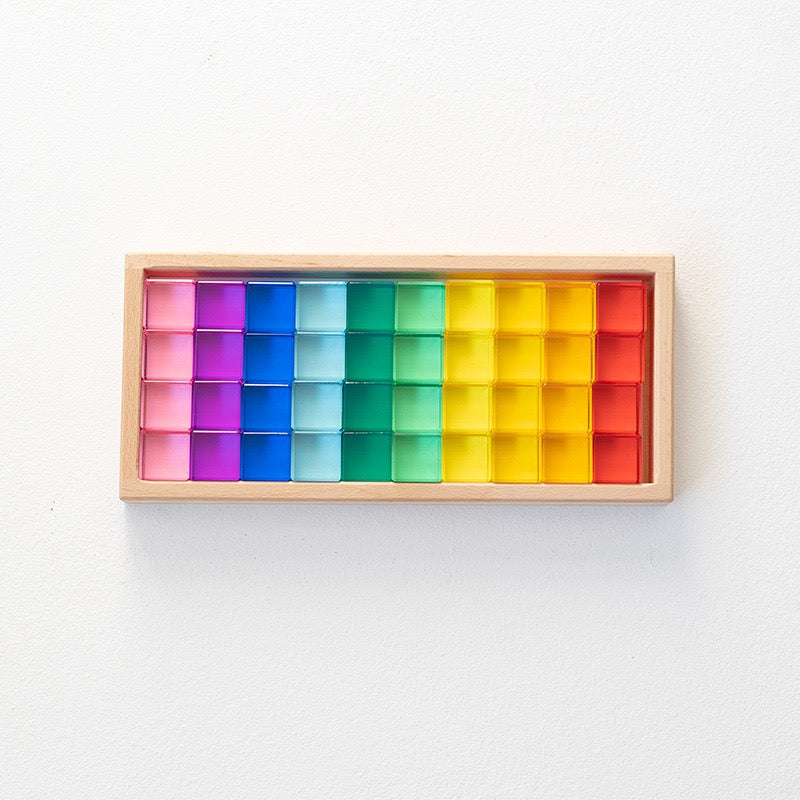 彩虹亞克力寶石積木 Rainbow Acrylic Gem Cubes Blocks