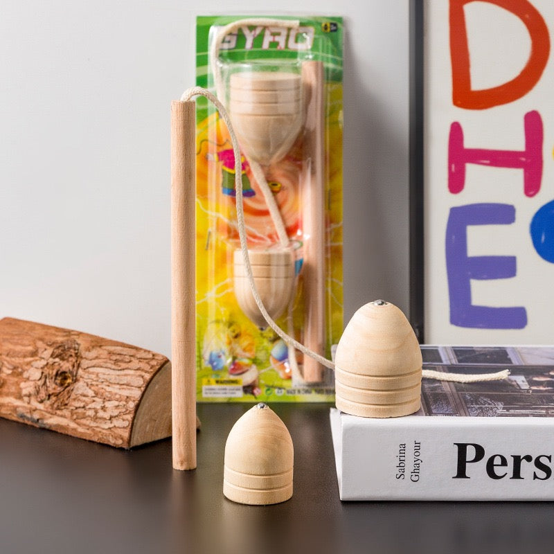 經典懷舊木製陀螺組 Classic Traditional Wooden Spinning Top