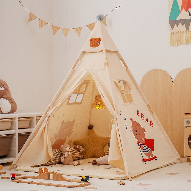 兒童印第安室內帳篷豪華組 Kids Indoor Teepee Tent Deluxe Set