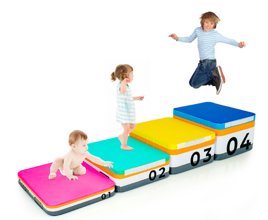 Grampus 兒童漢堡包跳箱 Kids' Stackable Jump Boxes (Set of 4)