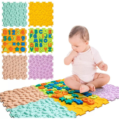 兒童感官拼圖學習地墊套裝(6件裝) Sensory Learning Puzzle Mats(6-pack)
