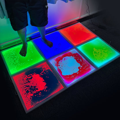 LED液態感應發光地墊 6入組 50cm LED Liquid Sensory Floor Tiles