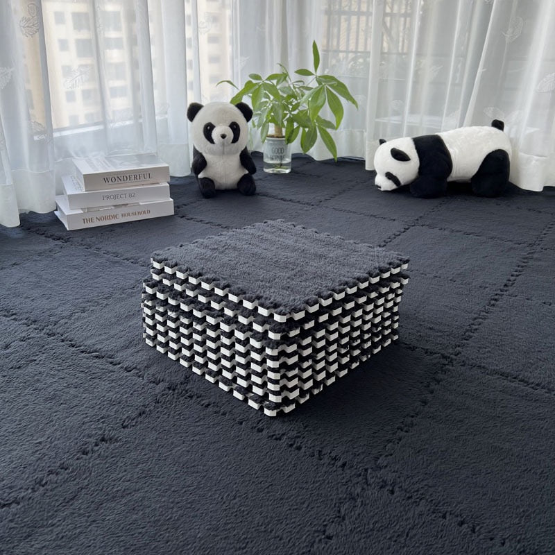 柔軟絨毛拼接泡沫地墊 4塊 Plush Foam Interlocking Floor Tiles 4 pieces