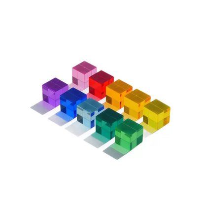 彩虹亞克力寶石積木 Rainbow Acrylic Gem Cubes Blocks