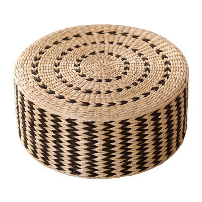 日式蒲草手工編織圓形蒲團 Handmade Natural Straw Woven Pouf