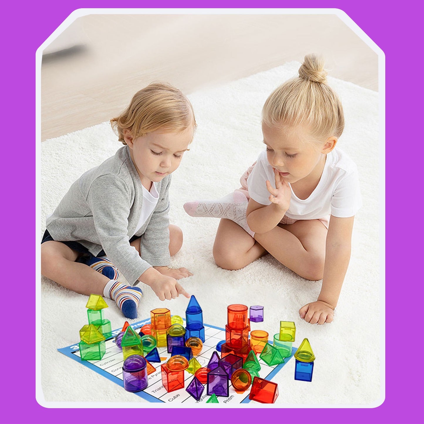 罐裝立體幾何蒙特梭利教具 Montessori Geometric Solids Set