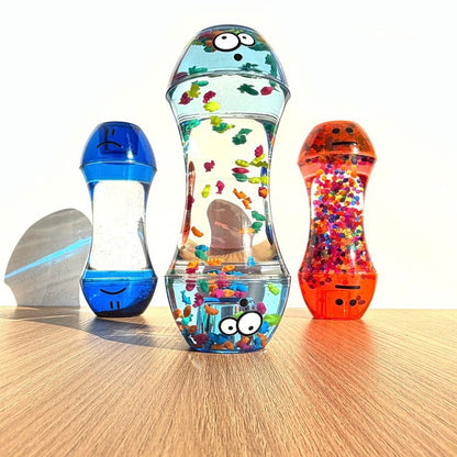 創意彩色表情葫蘆油滴感官油漏 Creative Emoji Gourd Liquid Motion Bubbler