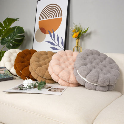 仿真餅乾羊羔絨抱枕 Style Cookie Plush Seat Cushion