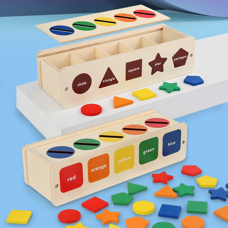 木質顏色形狀分類玩具 Wooden Color & Shape Sorter Toy