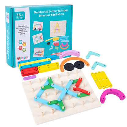 Montessori 百變套柱玩具 Versatile Pegboard Set