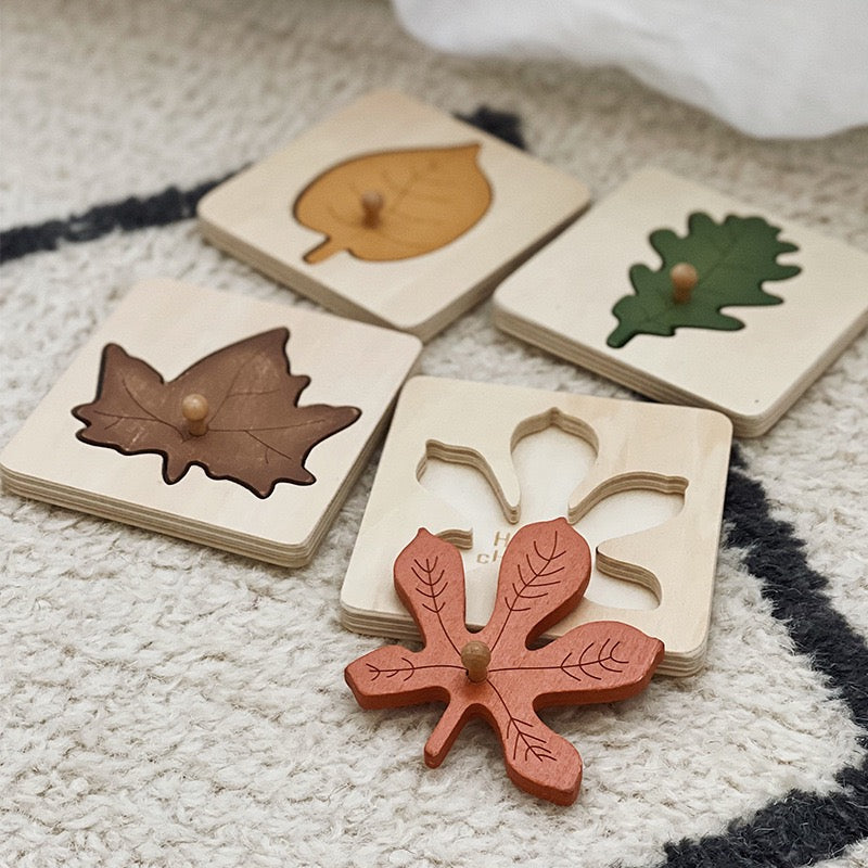 Montessori 葉子拼圖玩具套裝 Leaf Puzzle Toy Set