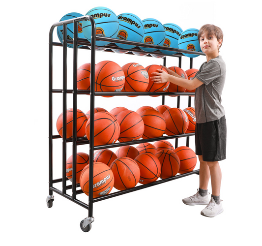 Grampus 雙排置球架 Double-Row Mobile Ball Cart