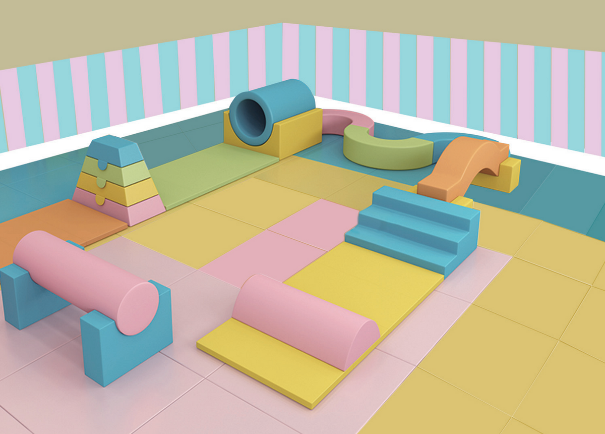 Grampus 馬卡龍感統體能 Macaron Soft Play Gym Set (17 Pieces)