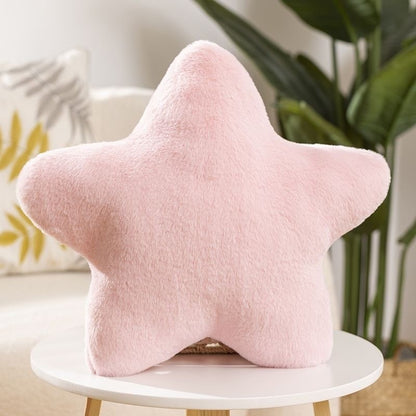 星形仿兔毛抱枕 Star-Shaped Faux Rabbit Fur Pillow