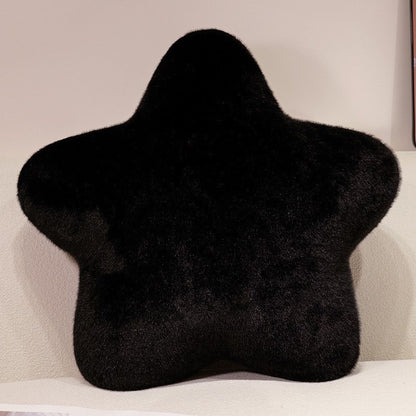 星形仿兔毛抱枕 Star-Shaped Faux Rabbit Fur Pillow