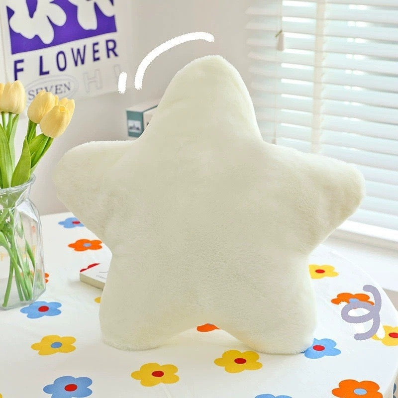 星形仿兔毛抱枕 Star-Shaped Faux Rabbit Fur Pillow