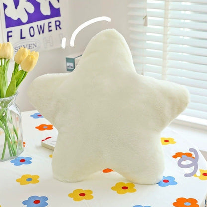 星形仿兔毛抱枕 Star-Shaped Faux Rabbit Fur Pillow