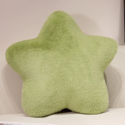星形仿兔毛抱枕 Star-Shaped Faux Rabbit Fur Pillow