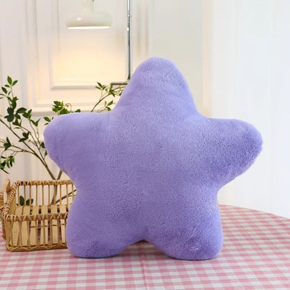 星形仿兔毛抱枕 Star-Shaped Faux Rabbit Fur Pillow