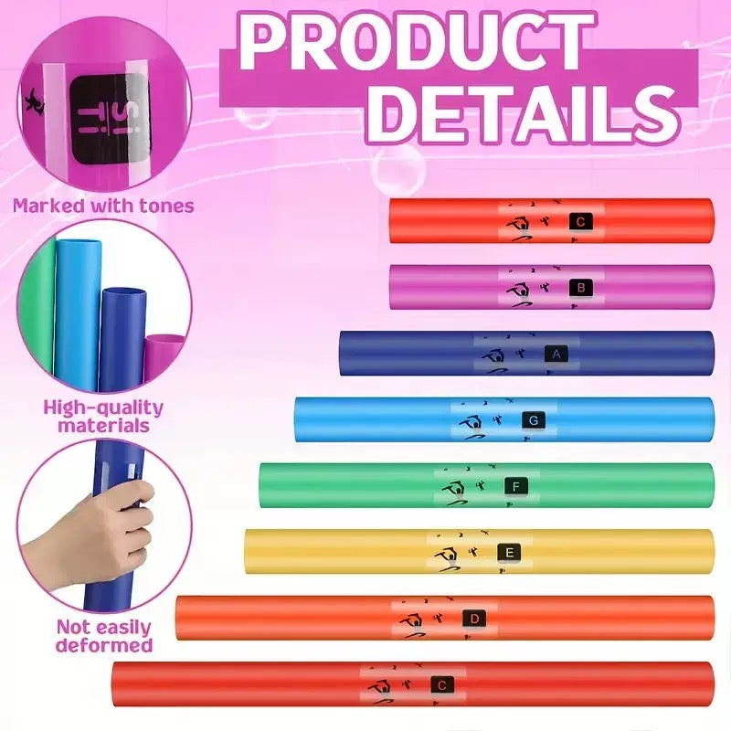 全音階八彩律音管 8-Note Diatonic Tuned Percussion Tubes Set