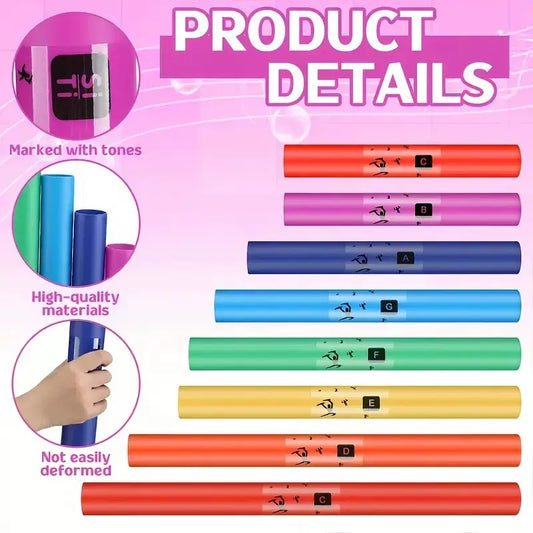 全音階八彩律音管 8-Note Diatonic Tuned Percussion Tubes Set