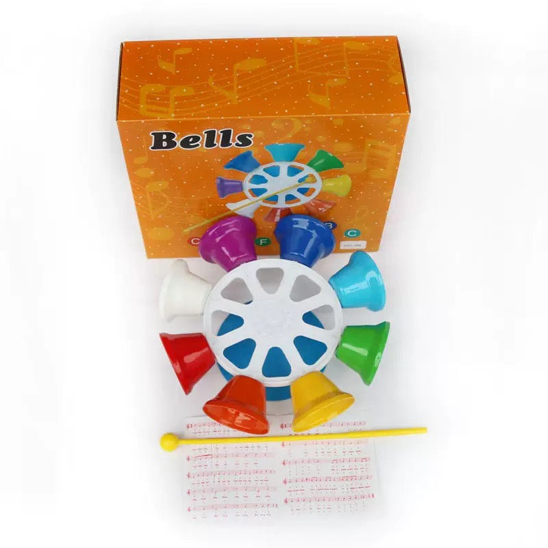 全音階彩虹 8 音 360° 旋轉座鐘 8-Note Rainbow 360° Rotating Desk Bells