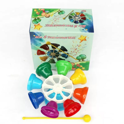 全音階彩虹 8 音 360° 旋轉座鐘 8-Note Rainbow 360° Rotating Desk Bells