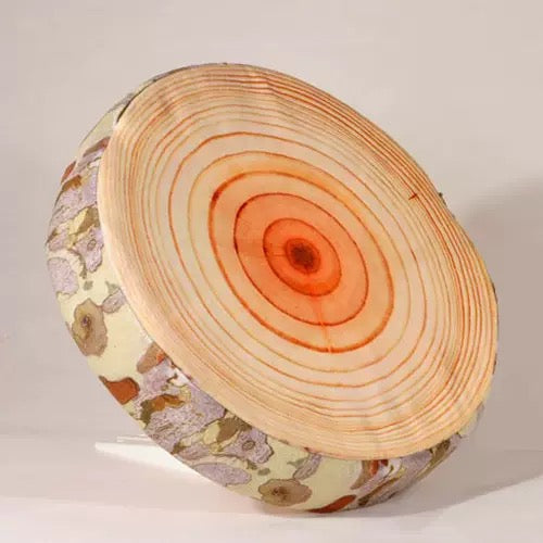 仿真樹樁年輪抱枕（梧桐／銀杏樹紋）Tree Stump Plush Cushion 40cm