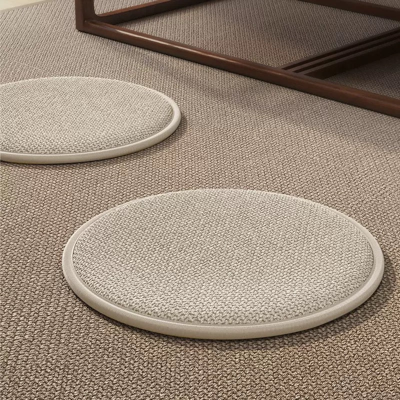 日式純色圓形坐墊 榻榻米地板墊 Japanese Round Floor Cushion — Woven Seat Pad