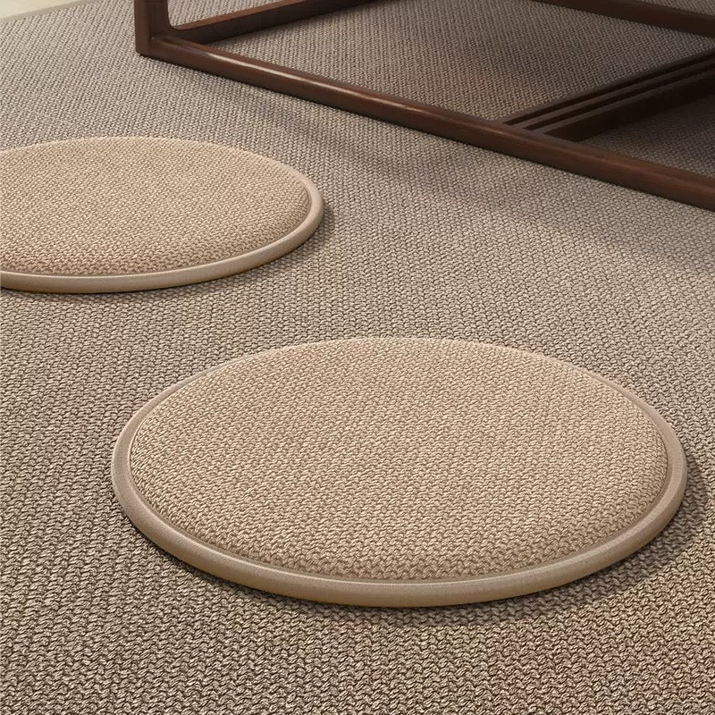 日式純色圓形坐墊 榻榻米地板墊 Japanese Round Floor Cushion — Woven Seat Pad