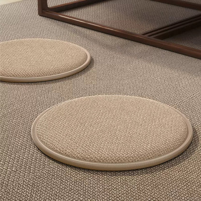 日式純色圓形坐墊 榻榻米地板墊 Japanese Round Floor Cushion — Woven Seat Pad