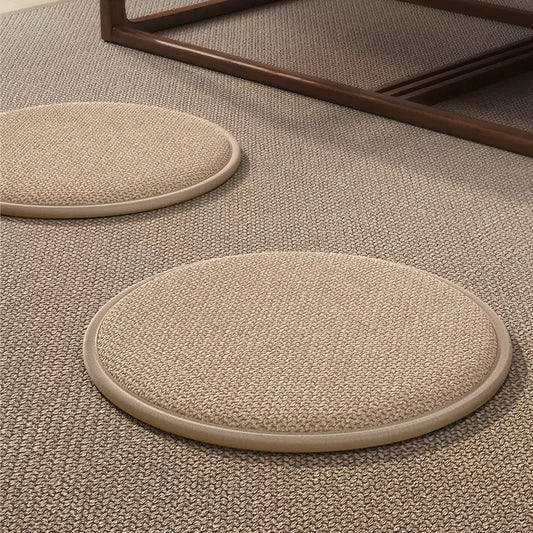 日式純色圓形坐墊 榻榻米地板墊 Japanese Round Floor Cushion — Woven Seat Pad
