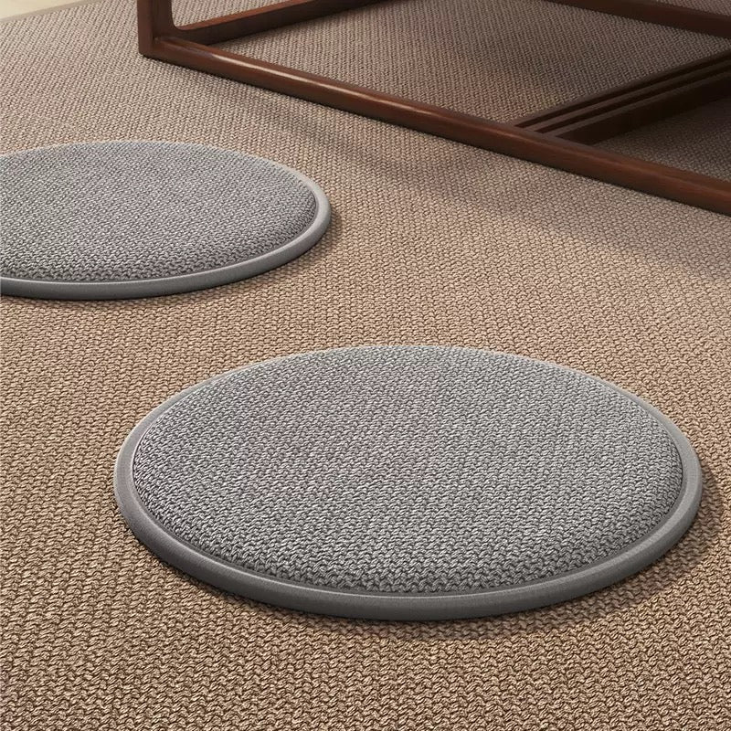 日式純色圓形坐墊 榻榻米地板墊 Japanese Round Floor Cushion — Woven Seat Pad
