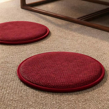 日式純色圓形坐墊 榻榻米地板墊 Japanese Round Floor Cushion — Woven Seat Pad