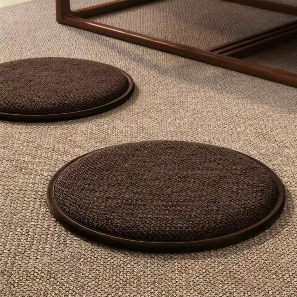 日式純色圓形坐墊 榻榻米地板墊 Japanese Round Floor Cushion — Woven Seat Pad