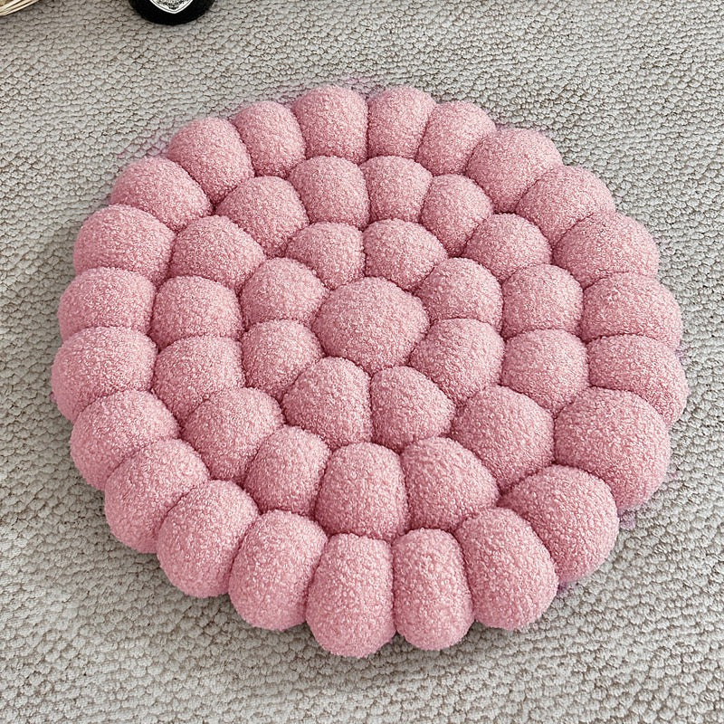日式泡泡雲朵坐墊 羊羔絨蒲團地板墊 42cm Bubble Cloud Floor Cushion — Bouclé Seat Pad