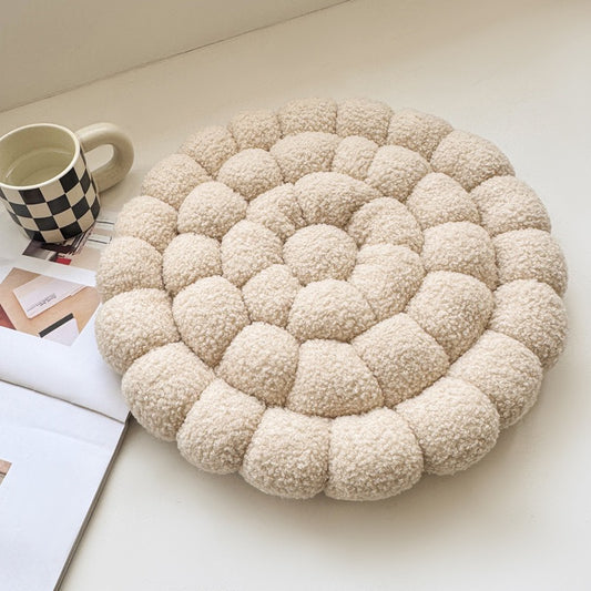 日式泡泡雲朵坐墊 羊羔絨蒲團地板墊 42cm Bubble Cloud Floor Cushion — Bouclé Seat Pad