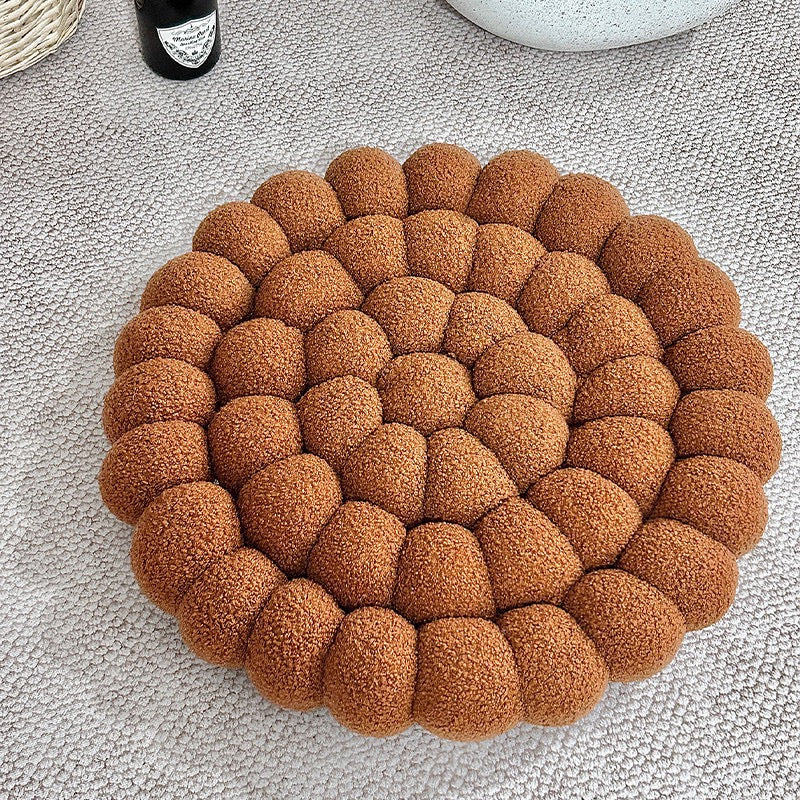 日式泡泡雲朵坐墊 羊羔絨蒲團地板墊 42cm Bubble Cloud Floor Cushion — Bouclé Seat Pad