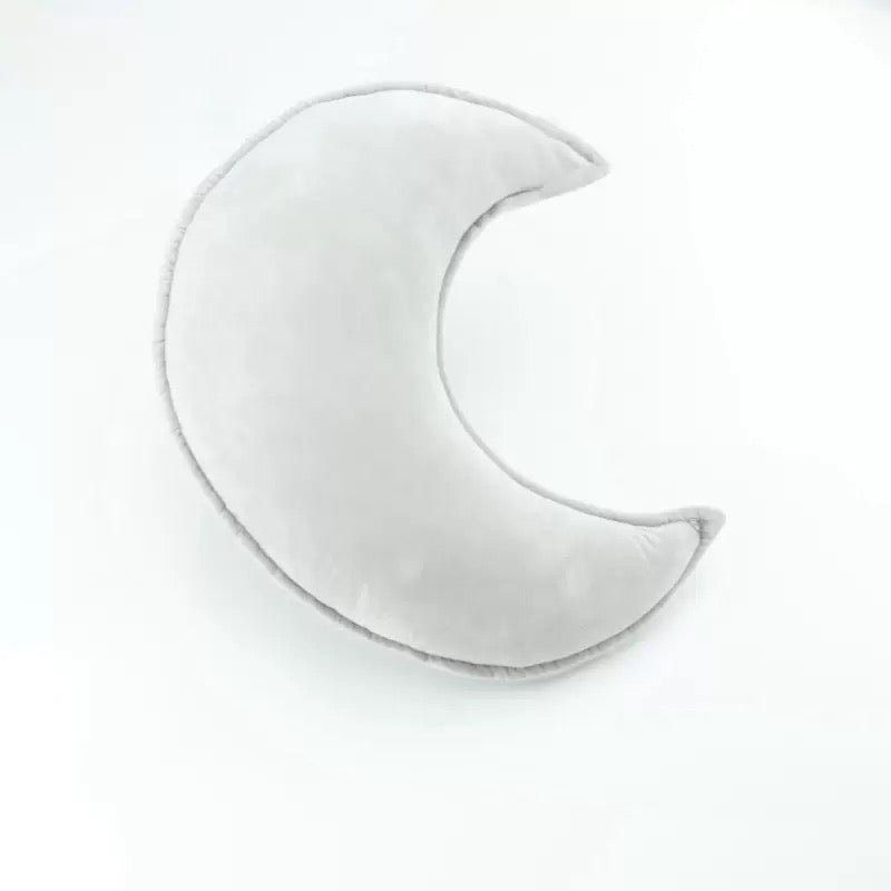 北歐風星星月亮絲絨抱枕 兒童房安撫枕／拍照道具 40cm Velvet Star & Moon Cushion