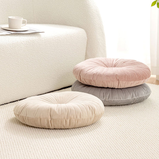 荷蘭絨南瓜坐墊 圓形褶皺蒲團／椅墊 45cm Velvet Pumpkin Round Cushion