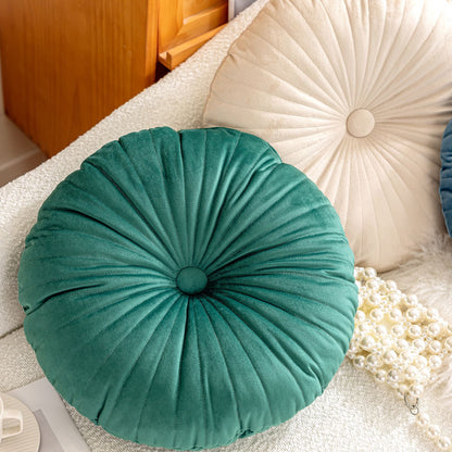 荷蘭絨南瓜坐墊 圓形褶皺蒲團／椅墊 45cm Velvet Pumpkin Round Cushion