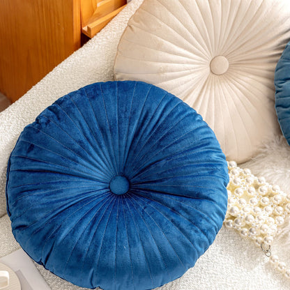 荷蘭絨南瓜坐墊 圓形褶皺蒲團／椅墊 45cm Velvet Pumpkin Round Cushion