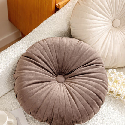 荷蘭絨南瓜坐墊 圓形褶皺蒲團／椅墊 45cm Velvet Pumpkin Round Cushion