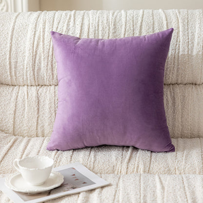 純色荷蘭絨方形抱枕（連枕芯）可拆洗靠墊 45cm Solid Velvet Square Cushion with Insert